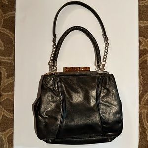 Elaine Turner Bamboo Kisslock Shoulder Bag